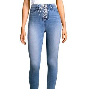 EUC Hudson size 27 Women's Blue Lace-Up Jeans